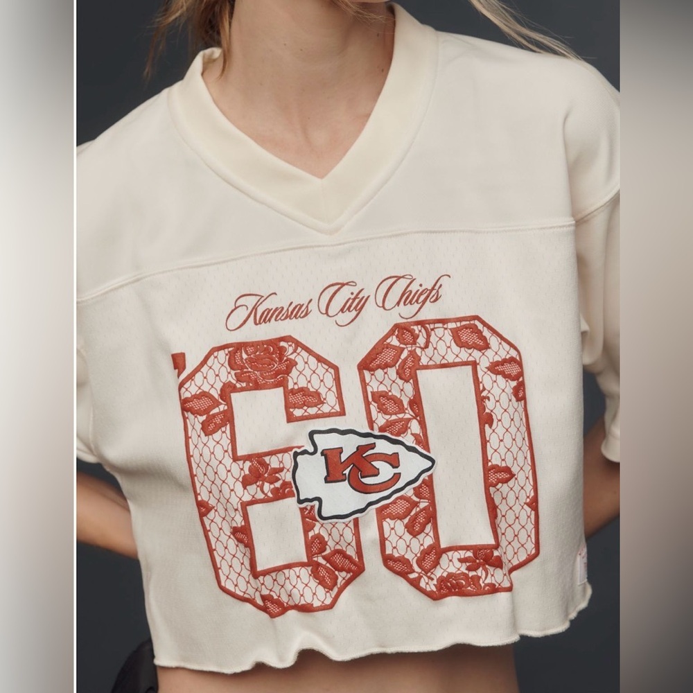 Mitchell & Ness Women's KC Chiefs Cropped Jersey Size Med  NWT